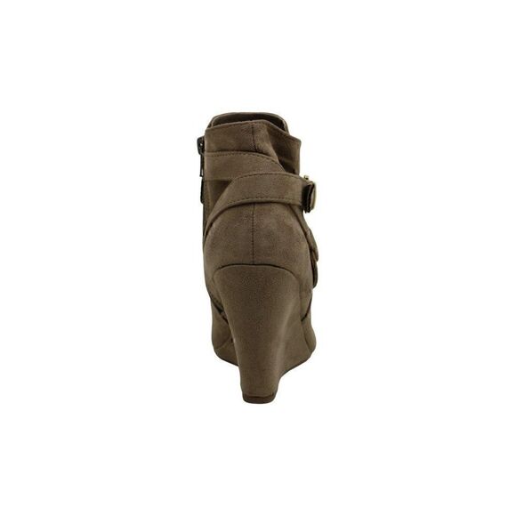 Rebel By Zigi Soho Taupe Wedge Booties Shoes 6.5‎ - Picture 5 of 7